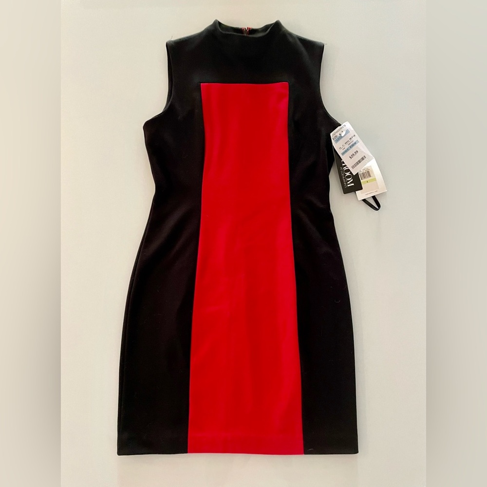 Calvin Klein - Black & Red Women's Mini Dress -Vintage - Size 4 - New With Tags